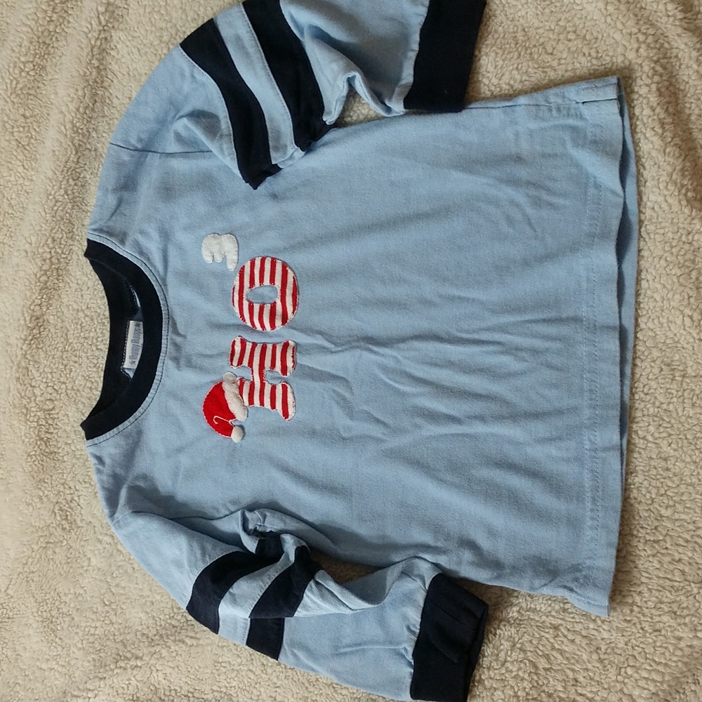 2/$15 Frumpy Rumps Ho Ho Ho Santa Hat Long Sleeve T-shirt Size 24 Months